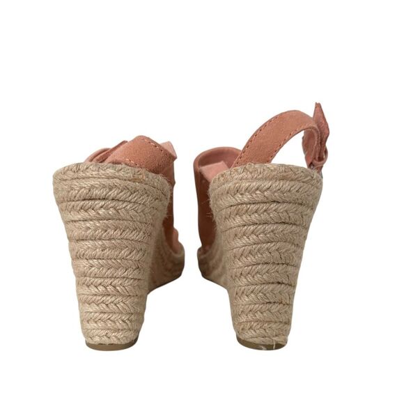 Toms Women's Blush Pink Suede Espadrille Wedge Sandal - Picture 7 of 11
